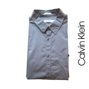 Calvin Klein Check Military Style Short Sleeve‎ Shirt - 100% Cotton, Size…
